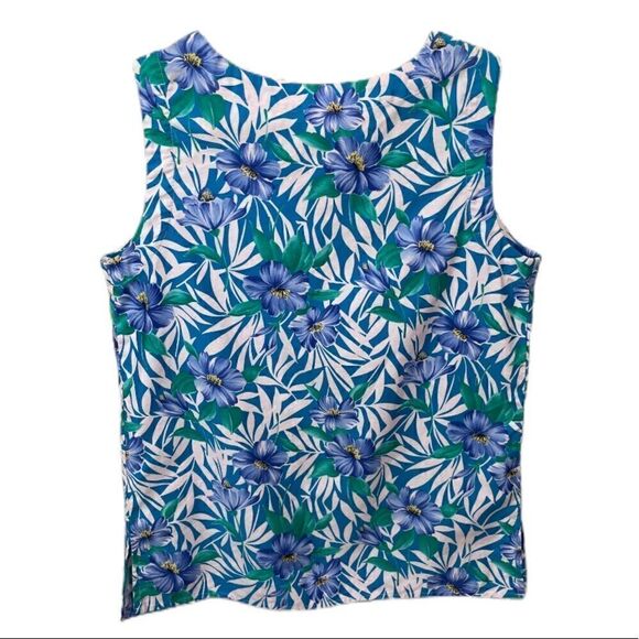 Vintage Weathervane Petites Tropical Sleeveless Blouse, size 4P-EUC - Picture 4 of 10